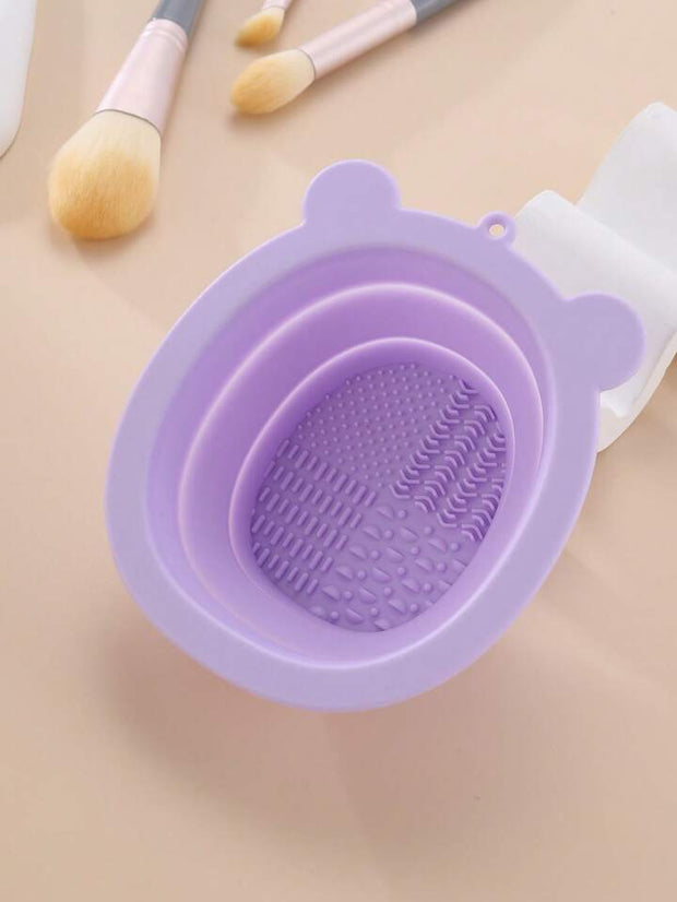 Lilac Bear Folding Silicone Makeup Brush Bowl