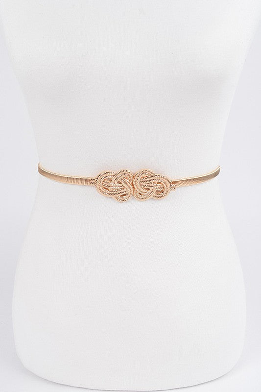 Gold Infinity Knot Stretch Belt