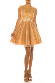 Gold Carmen Dress
