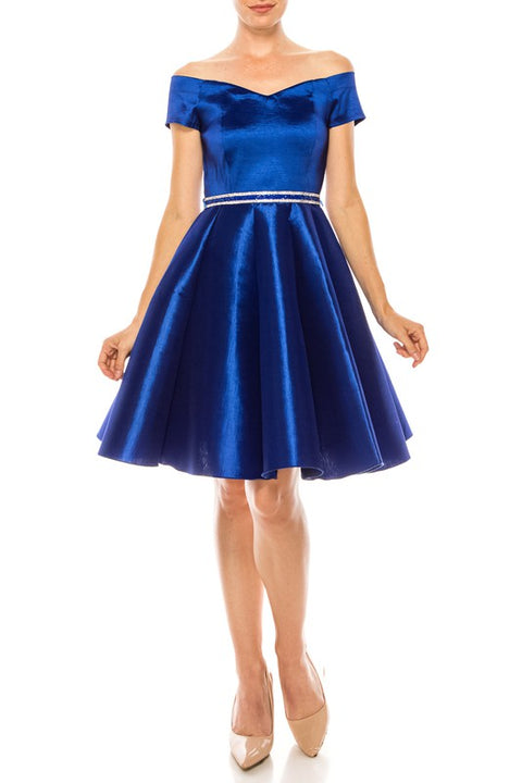 Royal Blue Crystal Dress