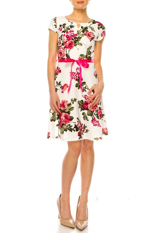 Rose Pink Floral Emma Dress