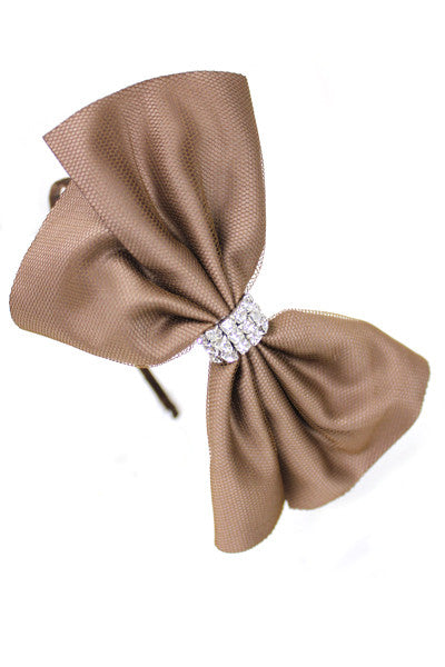 Net Satin Bow Headband