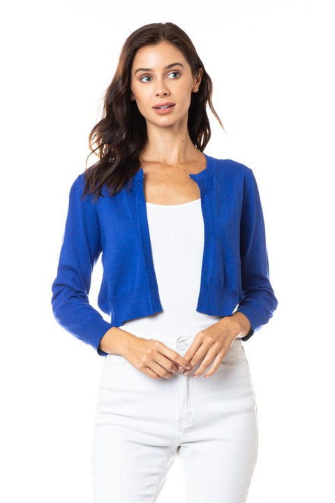 Royal Blue Bolero - 3/4 Sleeve