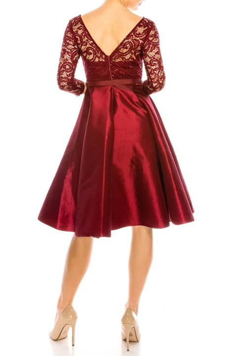 Burgundy Simone Dress