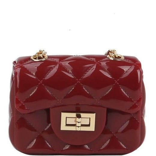 Cranberry Mini Quilted Jelly Purse