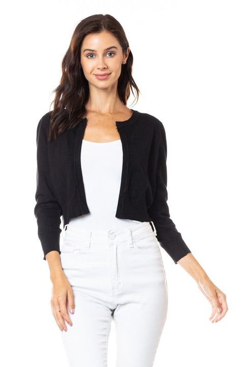 Black Bolero - 3/4 Sleeve