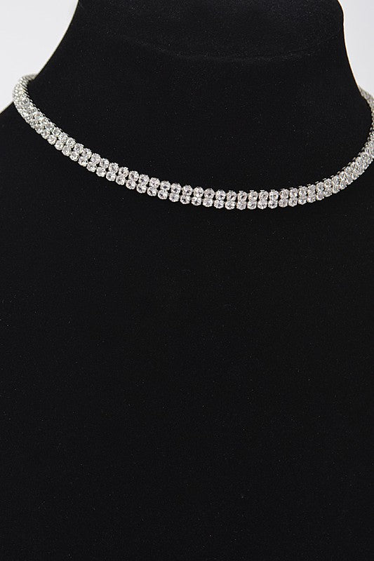 Silver Barbie Choker Necklace