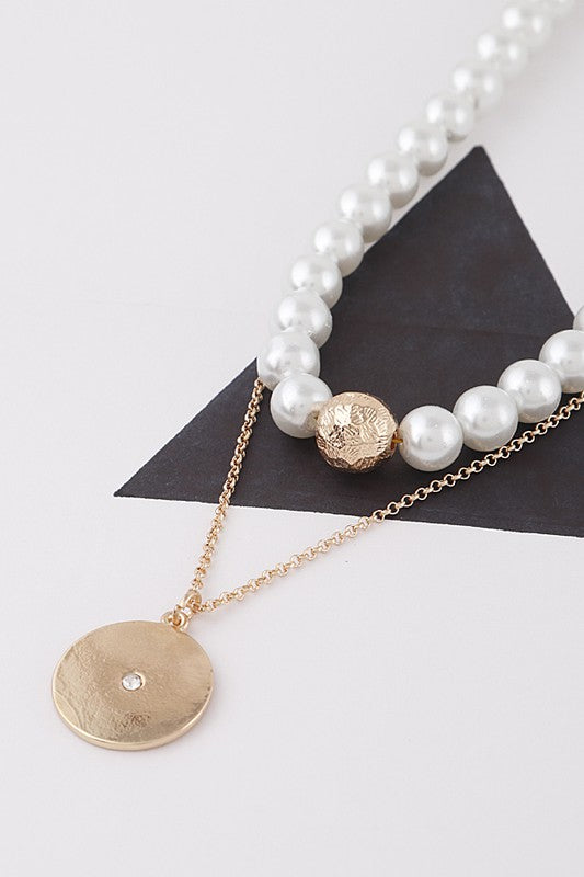 Multi Pearl Pendant Necklace