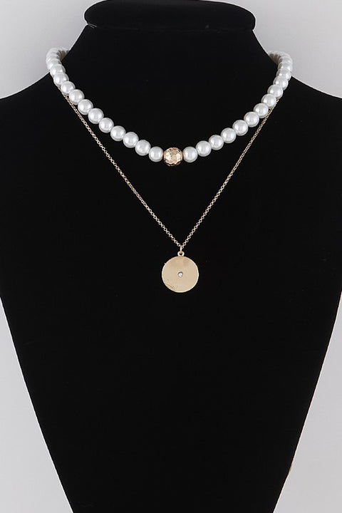 Multi Pearl Pendant Necklace