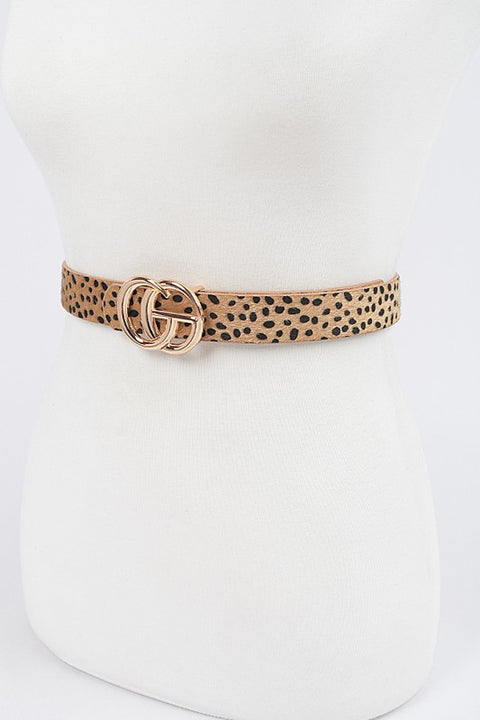 Cheetah Faux Fur Belt