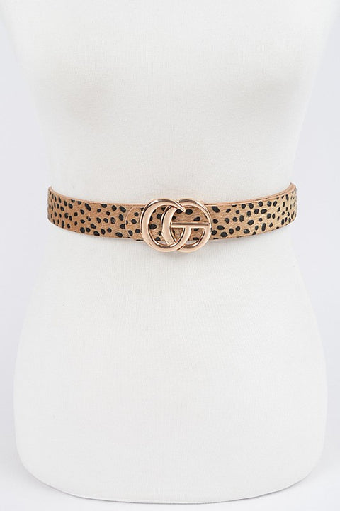 Cheetah Faux Fur Belt