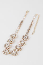 Gold Rhinestone Choker Necklace