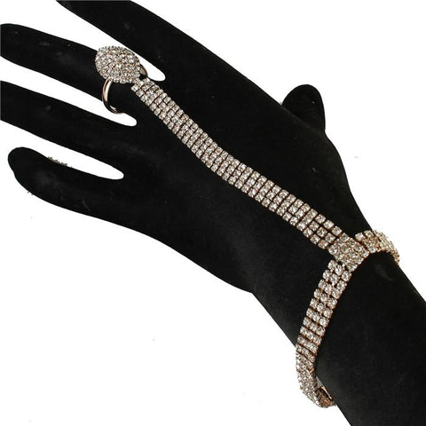 Rose Gold Oval Ring Bracelet