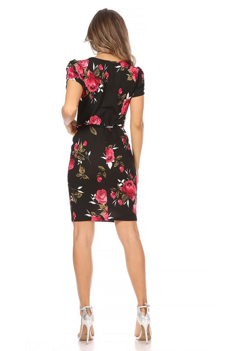 Black Floral Grace Dress