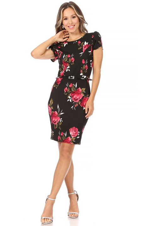 Black Floral Grace Dress