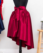 Burgundy High Low Skirt