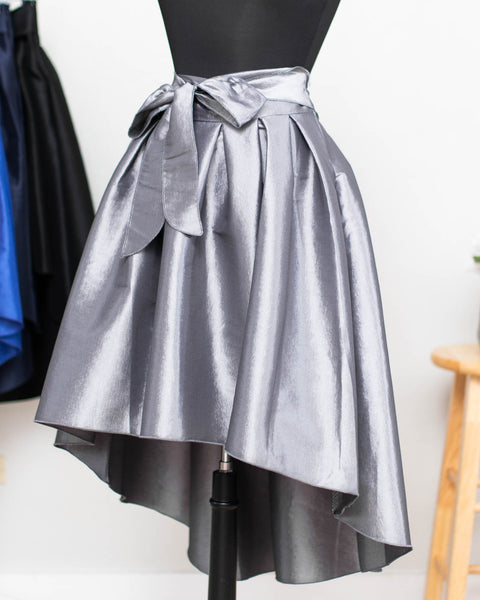 Gray High Low Skirt