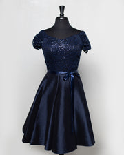 Navy Janet Dress - Sequins