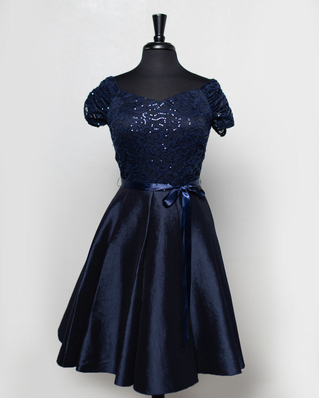 Navy Janet Dress - Sequins