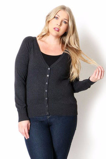 Charcoal Plus Cardigan