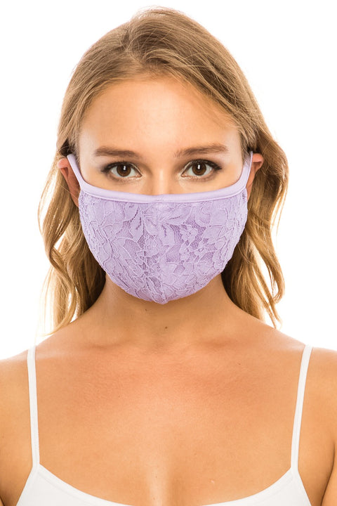 Lilac Lace Mask