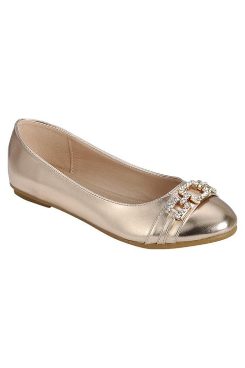Rose Gold Buckle Flats