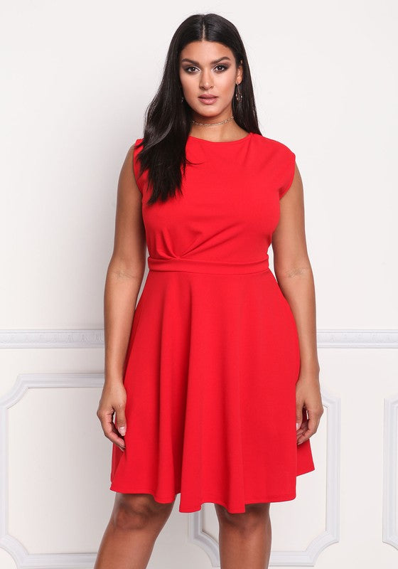 Red Aria Plus Dress