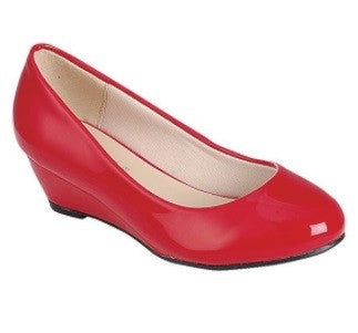 Red Patent Wedge