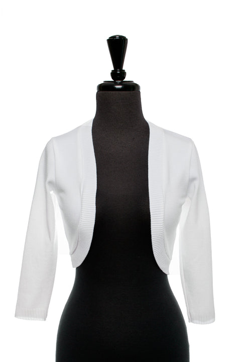 Off White 3/4 Sleeve Bolero