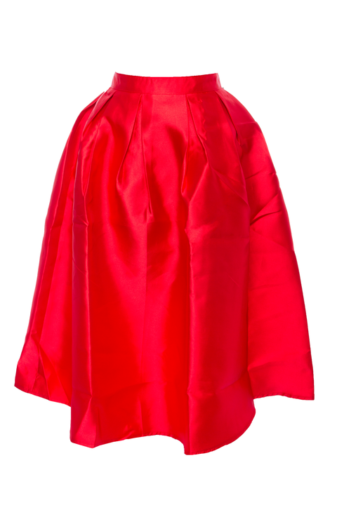 Red Taffeta Skirt