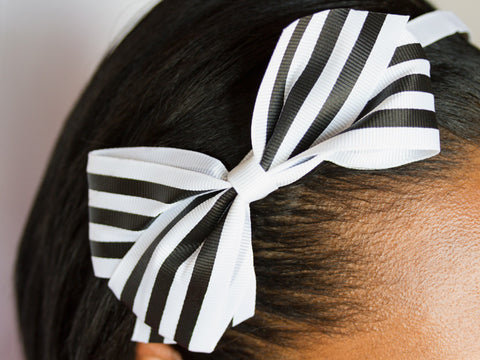 Striped Bow Headband
