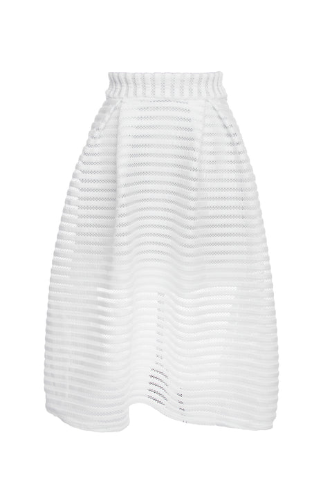 White Scuba Plus Skirt