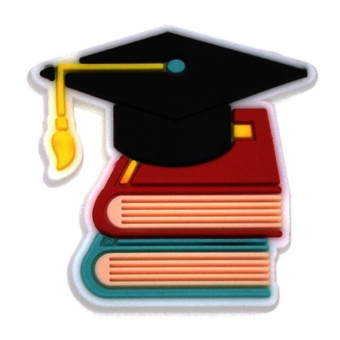 Graduation Cap & Books Shoe Charm