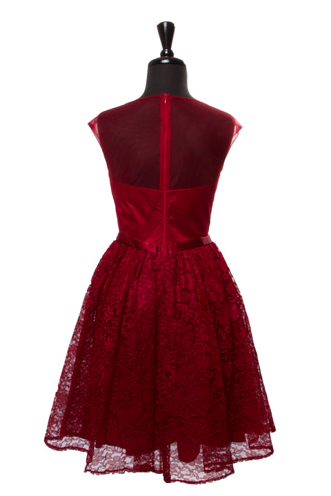 Plus Burgundy Viviana Dress