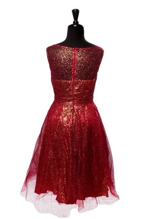 Burgundy Everlee Sparkle Dress