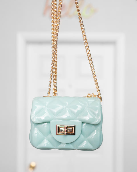 Mint Mini Quilted Jelly Purse
