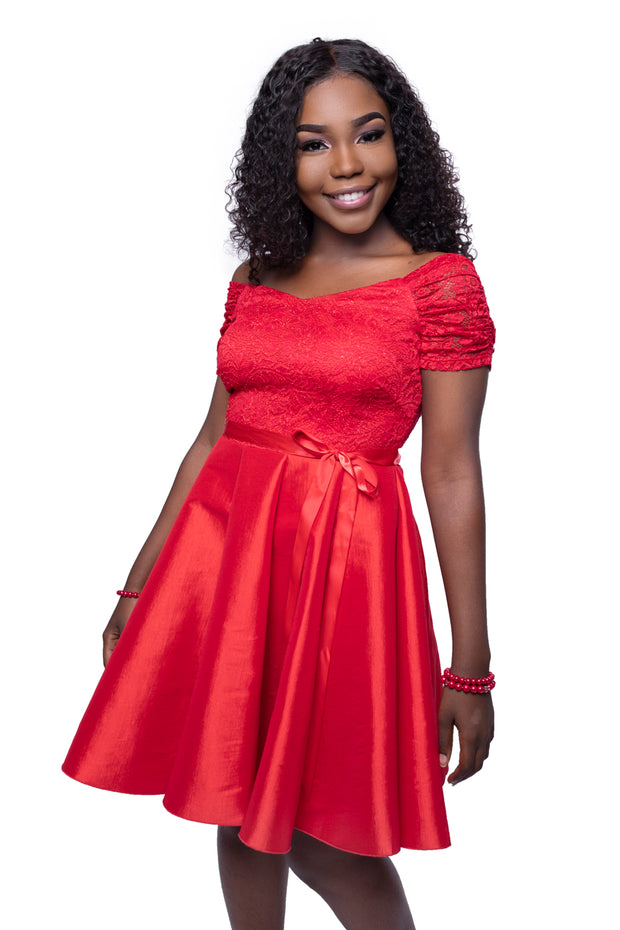 Sparkle Red Janet Dress