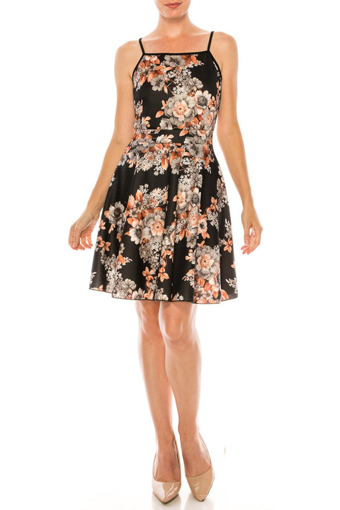 Black/Orange Opal Dress