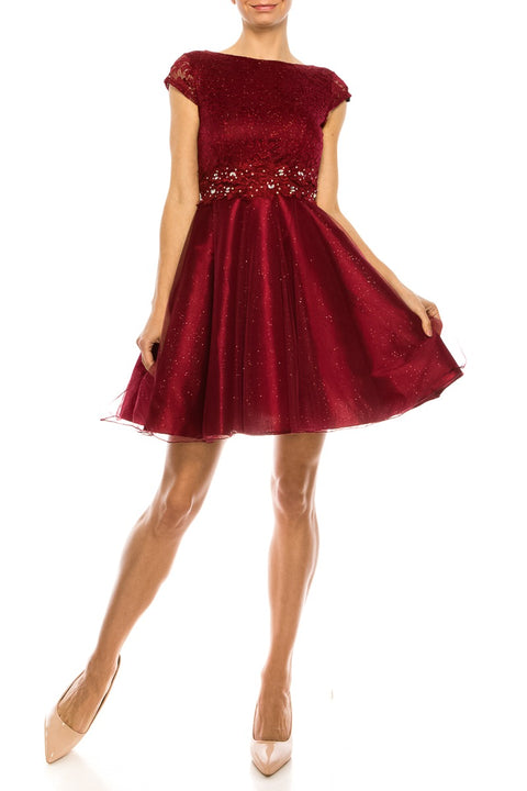Burgundy Carmen Dress