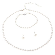 White Pearl Necklace Set